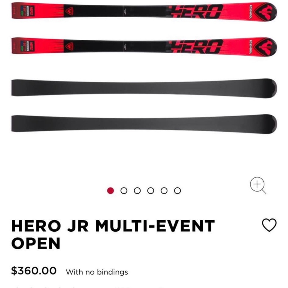 NEW JR Multi-Event Open Skis - Red Black Junior HERO 160